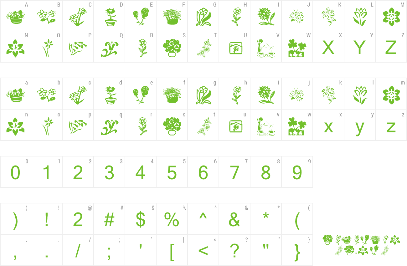 Font KR Kat's Flowers 4 preview